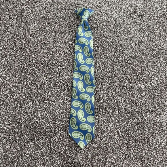 Kids Vintage Paisley Silk Clip On Tie - Picture 1 of 6